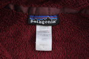 Women's Patagonia Logo Patch Burgundy Re - Tool Snap Pullover - ThriftedThreads.com