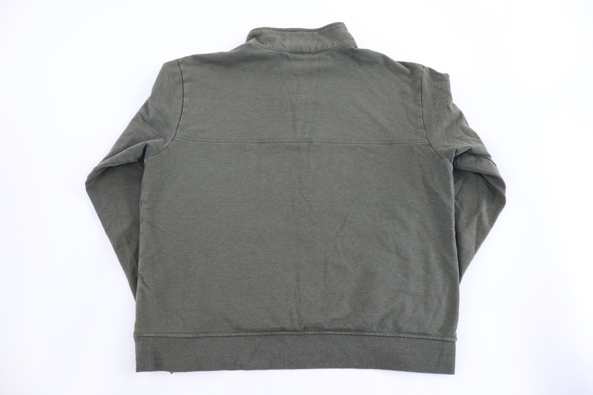 Women's Patagonia Logo Patch Green Quarter Zip Pullover - Sweater - Thrifted Threads