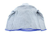 Women's Patagonia Logo Patch Grey & Blue Pullover Jacket - ThriftedThreads.com
