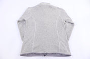 Women's Patagonia Logo Patch Grey Full Zip Sweater - Jacket - Thrifted Threads
