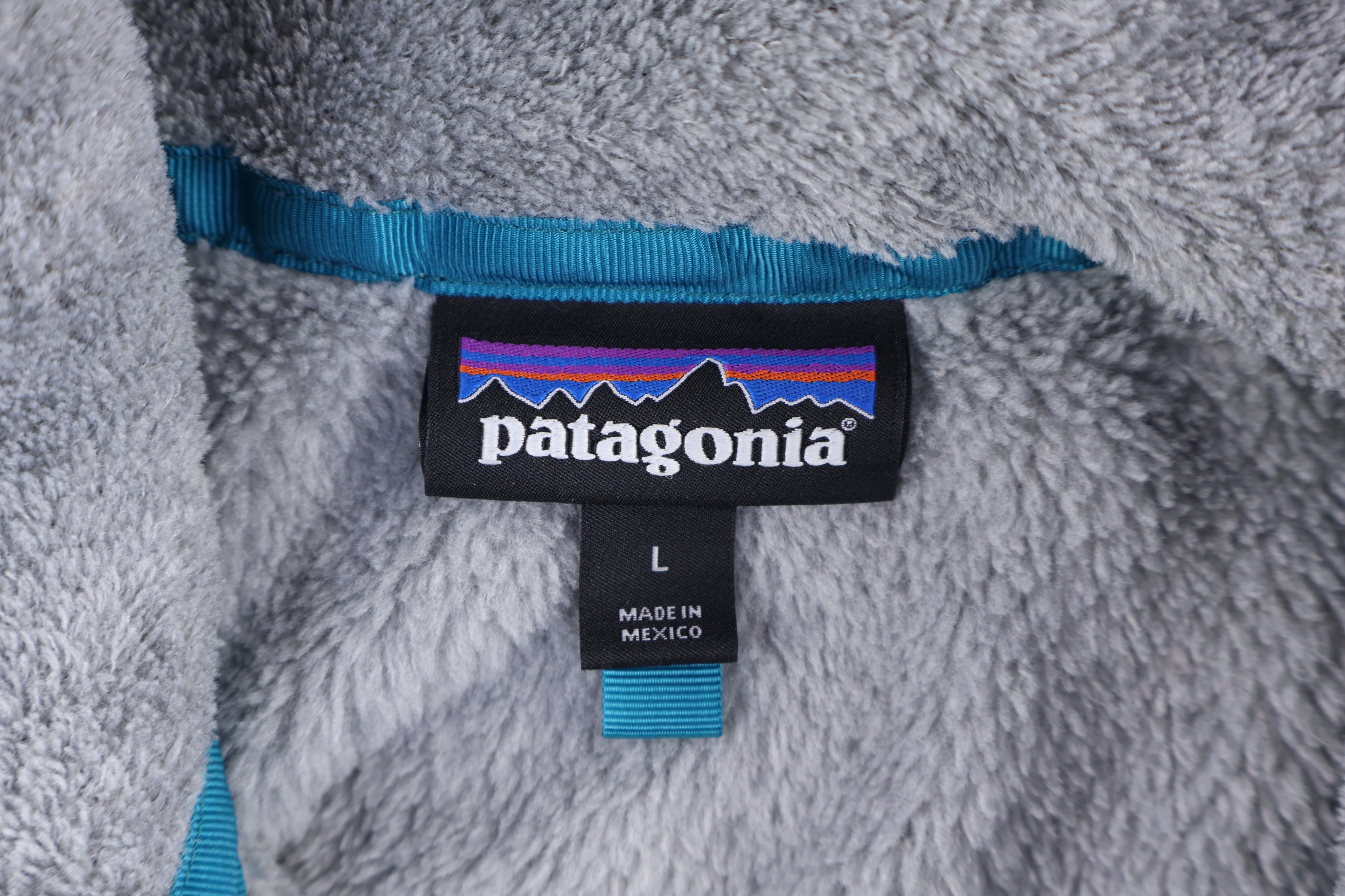 Women's Patagonia Logo Patch Grey Pullover Sweater - Sweater - Thrifted Threads