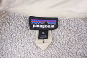 Women's Patagonia Logo Patch Grey Quarter Zip Fleece Pullover - Sweater - Thrifted Threads