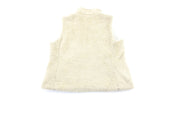 Women's Patagonia Logo Patch Los Gatos Beige Zip Up Vest - ThriftedThreads.com