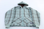 Women's Patagonia Logo Patch Plaid Slopestyle Hoody - ThriftedThreads.com
