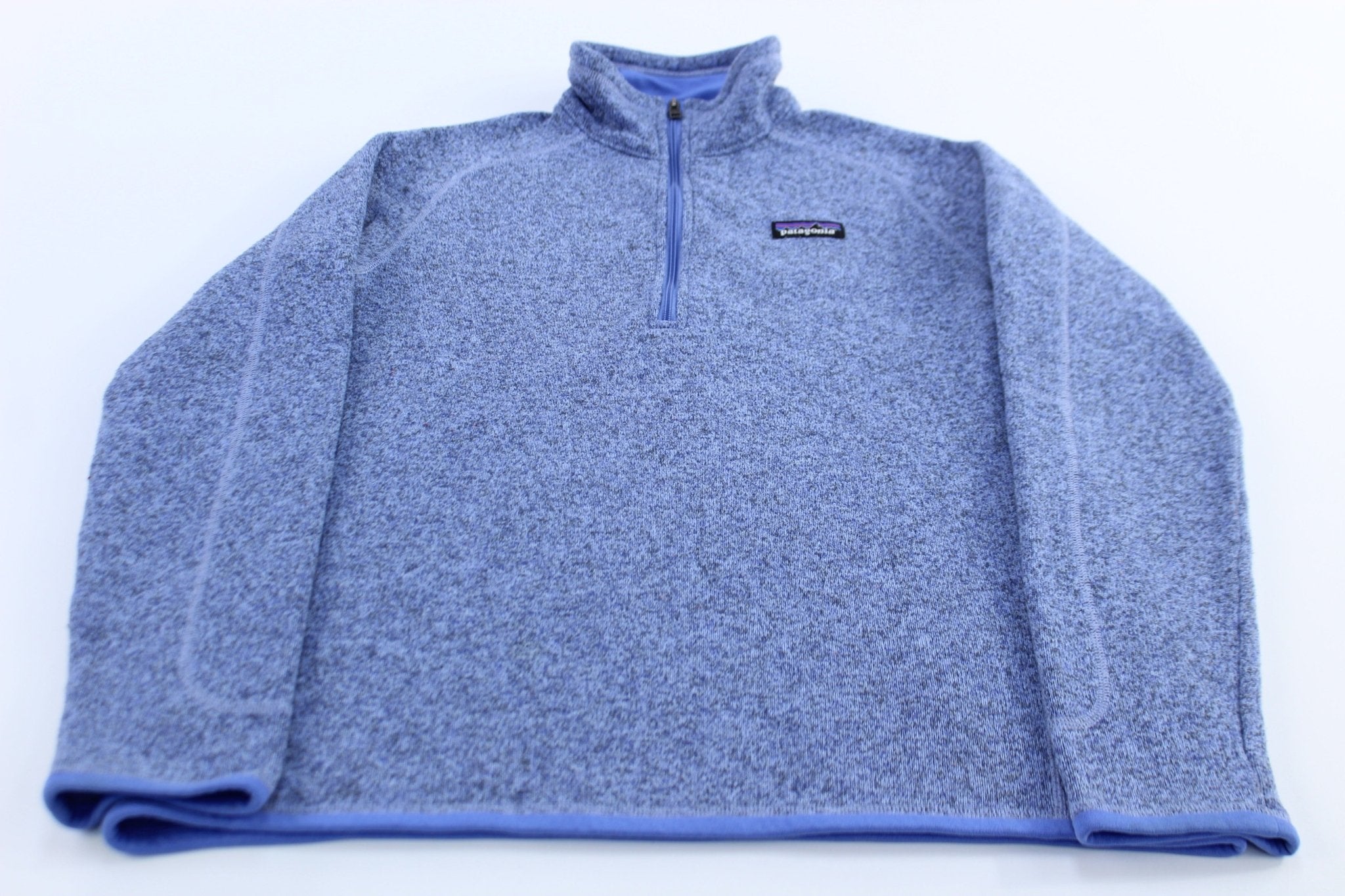 Women's Patagonia Logo Patch Purple Better Sweater - ThriftedThreads.com