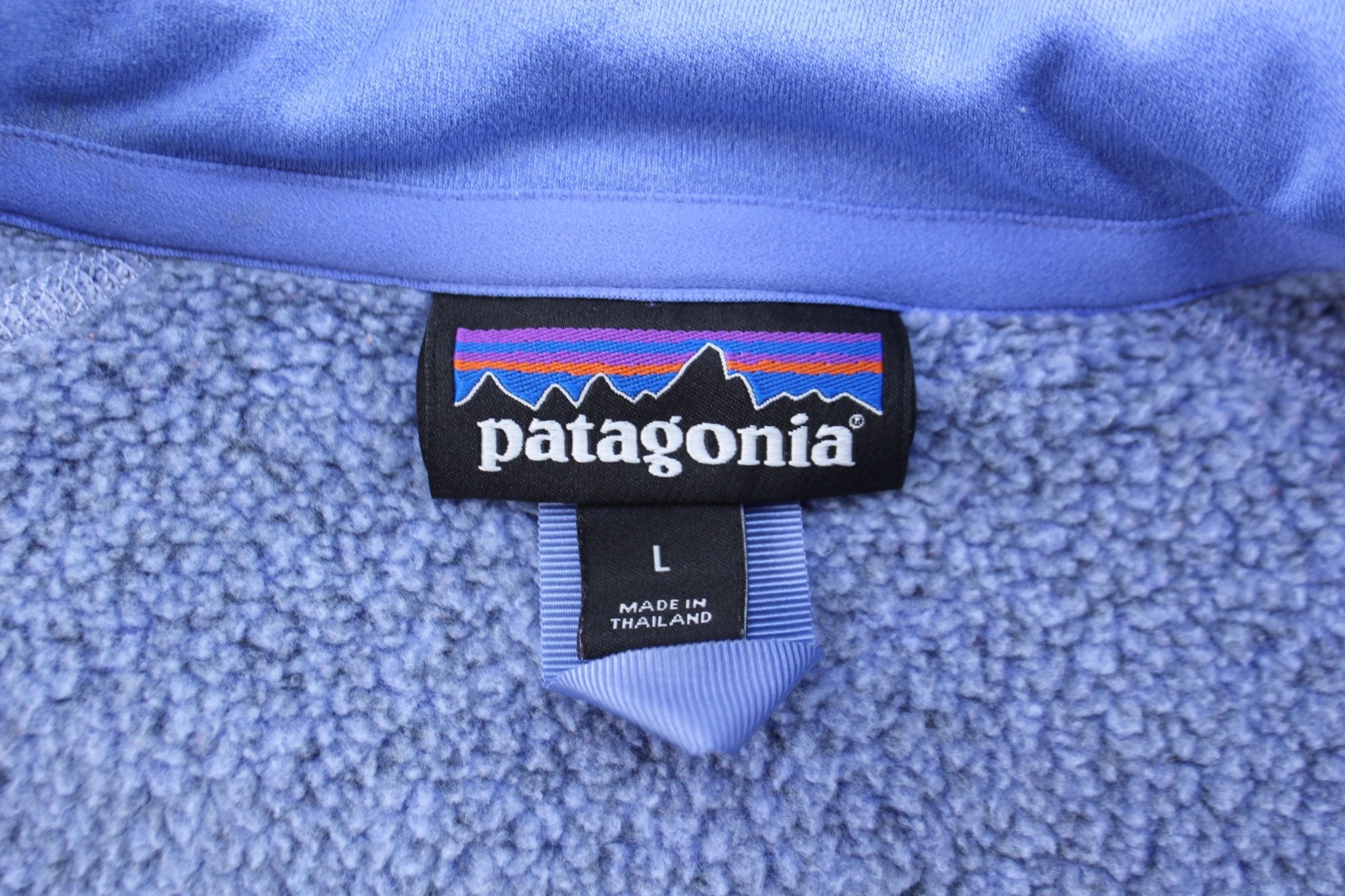 Women's Patagonia Logo Patch Purple Better Sweater - ThriftedThreads.com