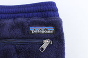 Women's Patagonia Logo Patch Purple Fleece Pants - ThriftedThreads.com