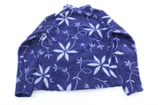 Women's Patagonia Logo Patch Purple Floral Pullover Jacket - ThriftedThreads.com