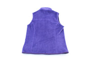 Women's Patagonia Logo Patch Purple Zip Up Vest - ThriftedThreads.com