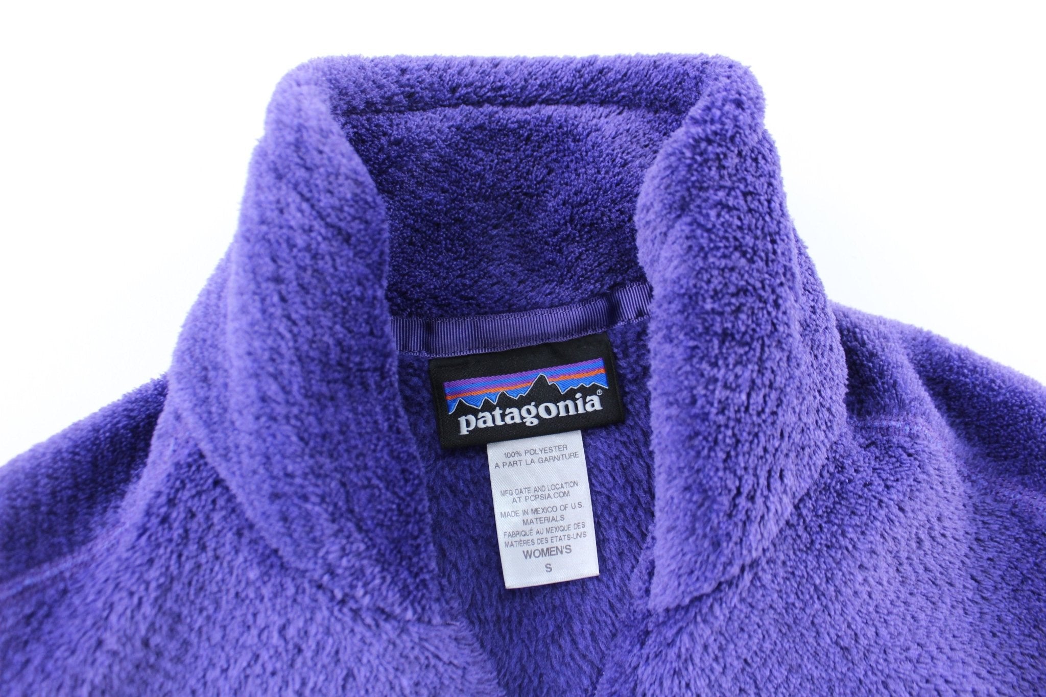 Women's Patagonia Logo Patch Purple Zip Up Vest - ThriftedThreads.com