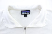 Women's Patagonia Logo Patch White Pullover Jacket - ThriftedThreads.com