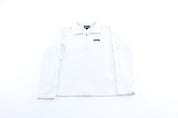Women's Patagonia Logo Patch White Pullover Jacket - ThriftedThreads.com