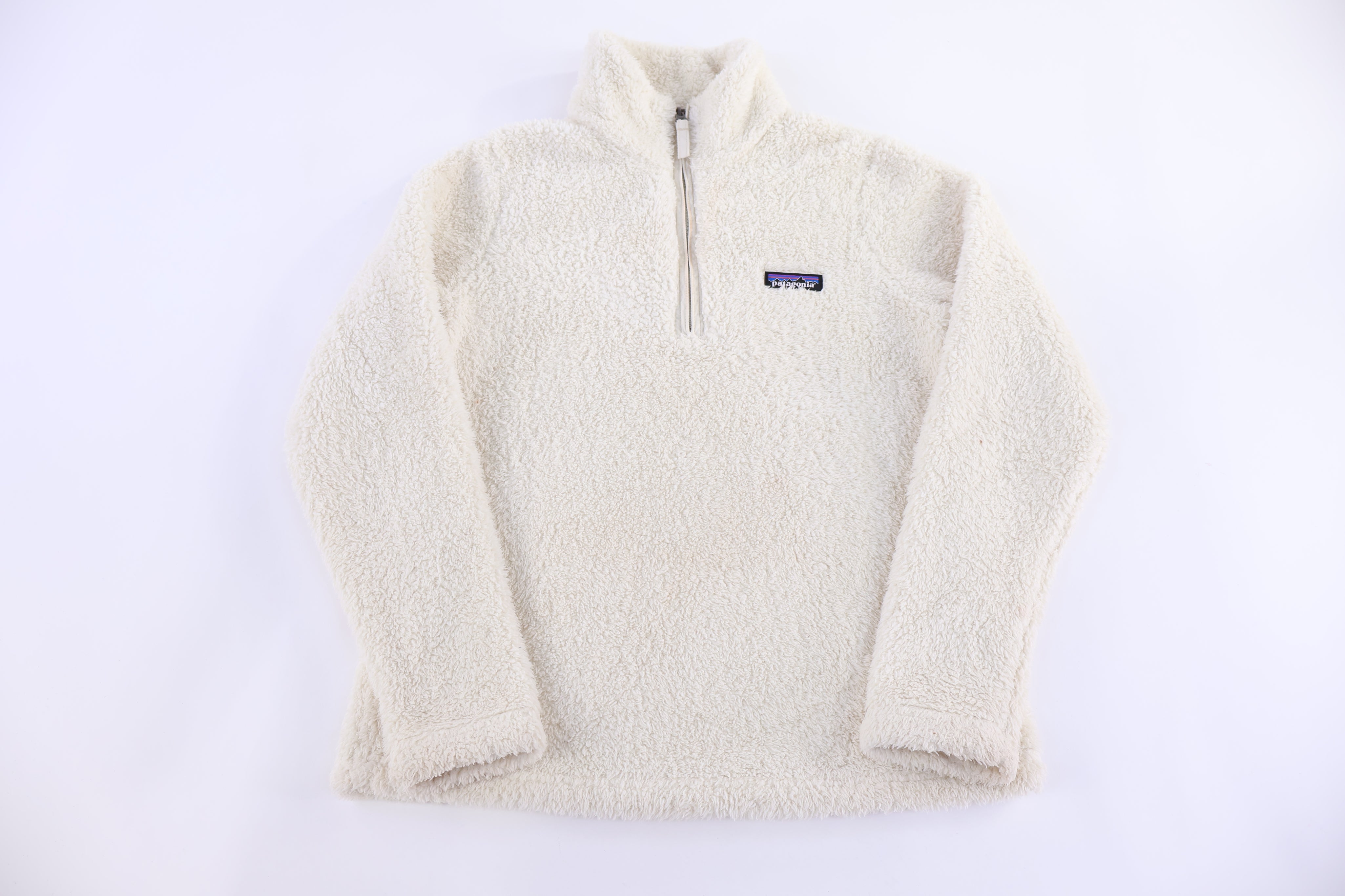 Women's Patagonia Logo Patch White Pullover - Sweater - Thrifted Threads