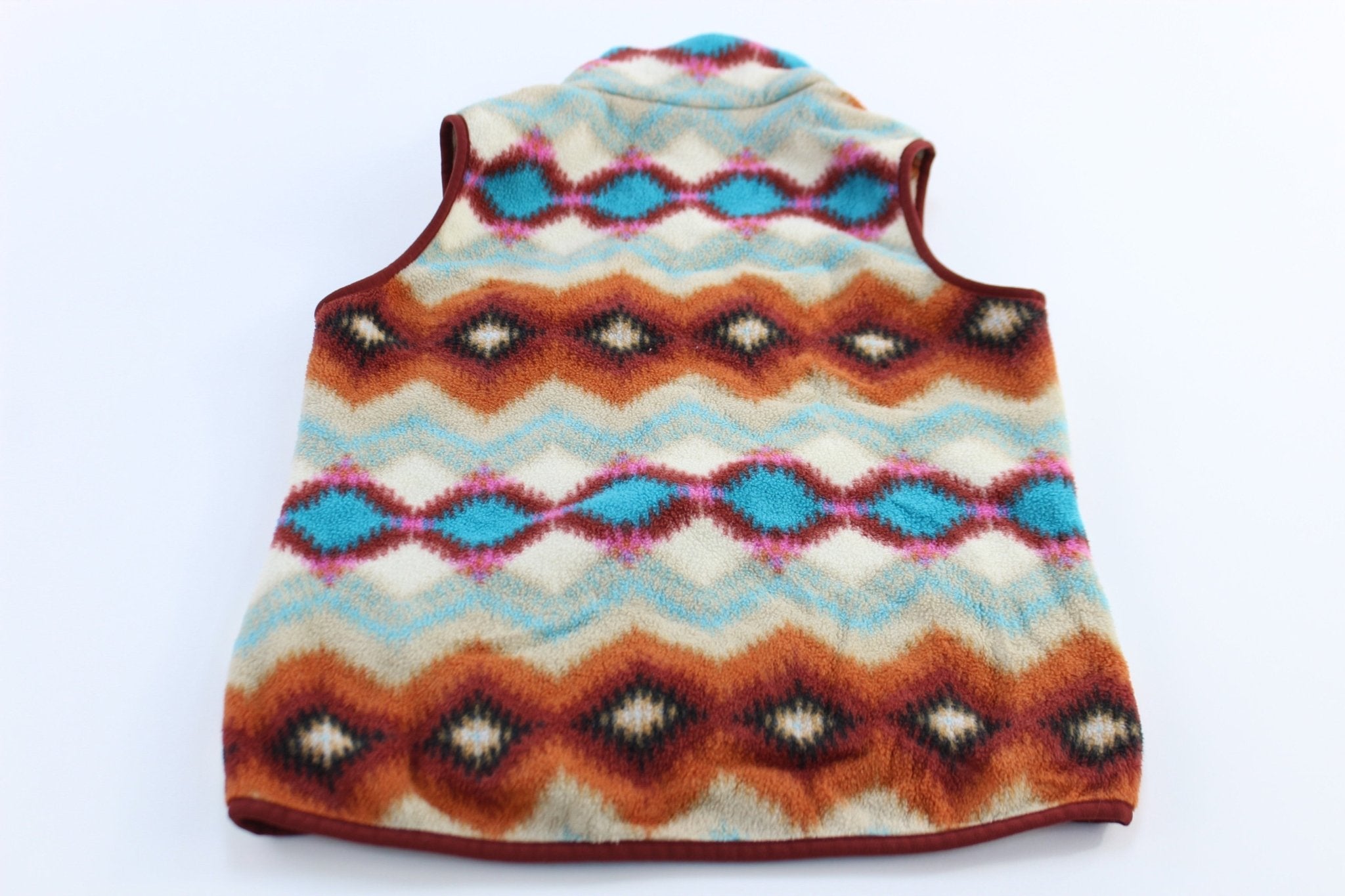 Women's Patagonia Synchilla Cinder Red Snap - T Vest - ThriftedThreads.com