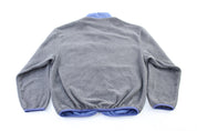 Women's Patagonia Synchilla Grey & Blue Zip Up Jacket - ThriftedThreads.com