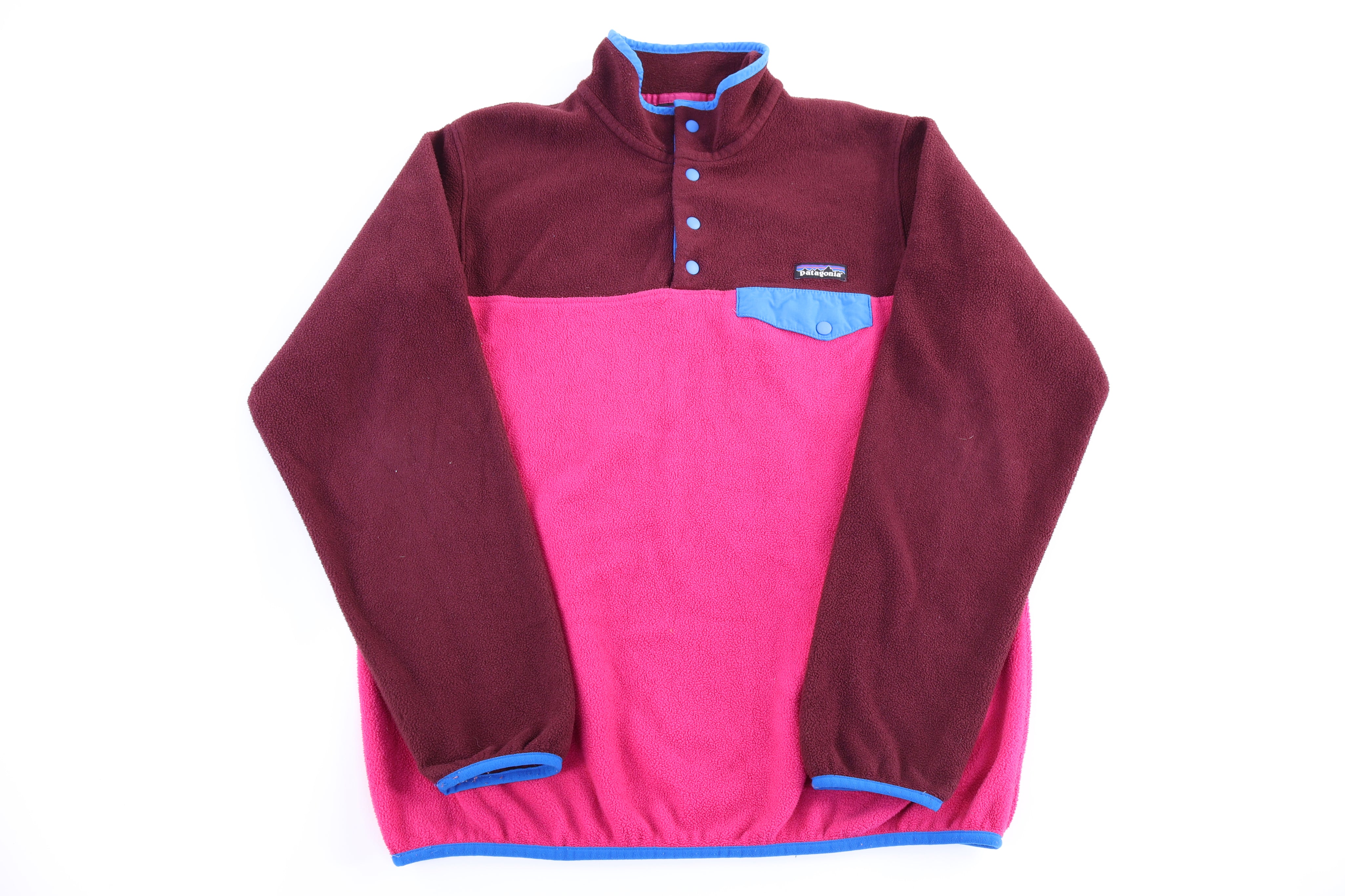 Women's Patagonia Synchilla Logo Patch Snap-T Fleece Pullover - Sweater - Thrifted Threads