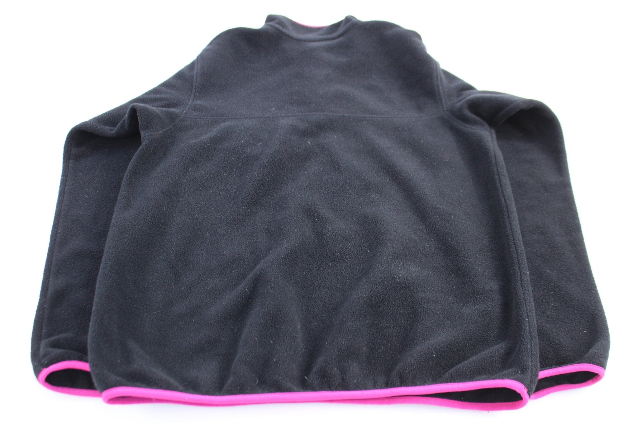 Women's Patagonia Synchilla Pink & Black Snap - T Fleece Pullover - ThriftedThreads.com