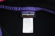Women's Patagonia Synchilla Pink & Black Snap - T Fleece Pullover - ThriftedThreads.com