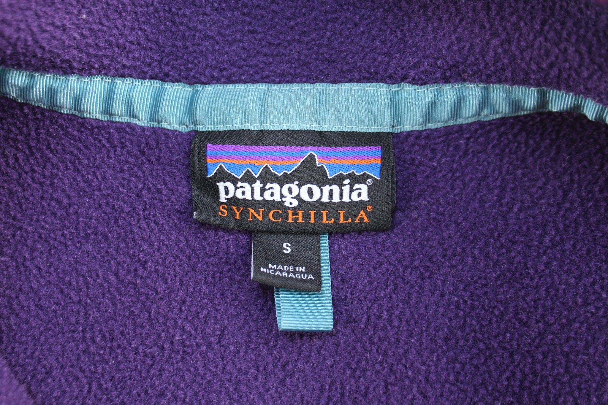 Women's Patagonia Synchilla Purple Snap - T Fleece Pullover - ThriftedThreads.com