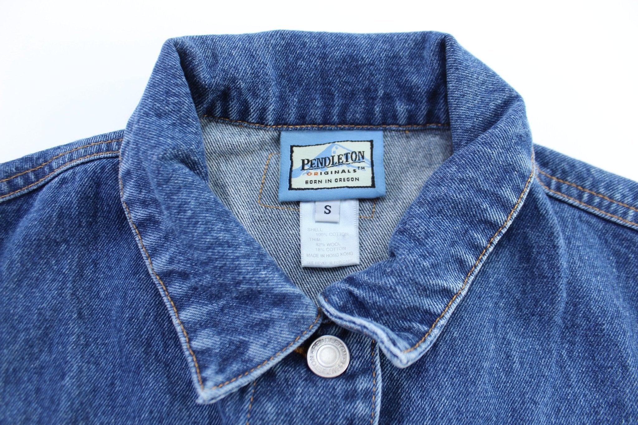Women's Pendleton Originals Denim Patterned Vest - Jacket - Thrifted Threads
