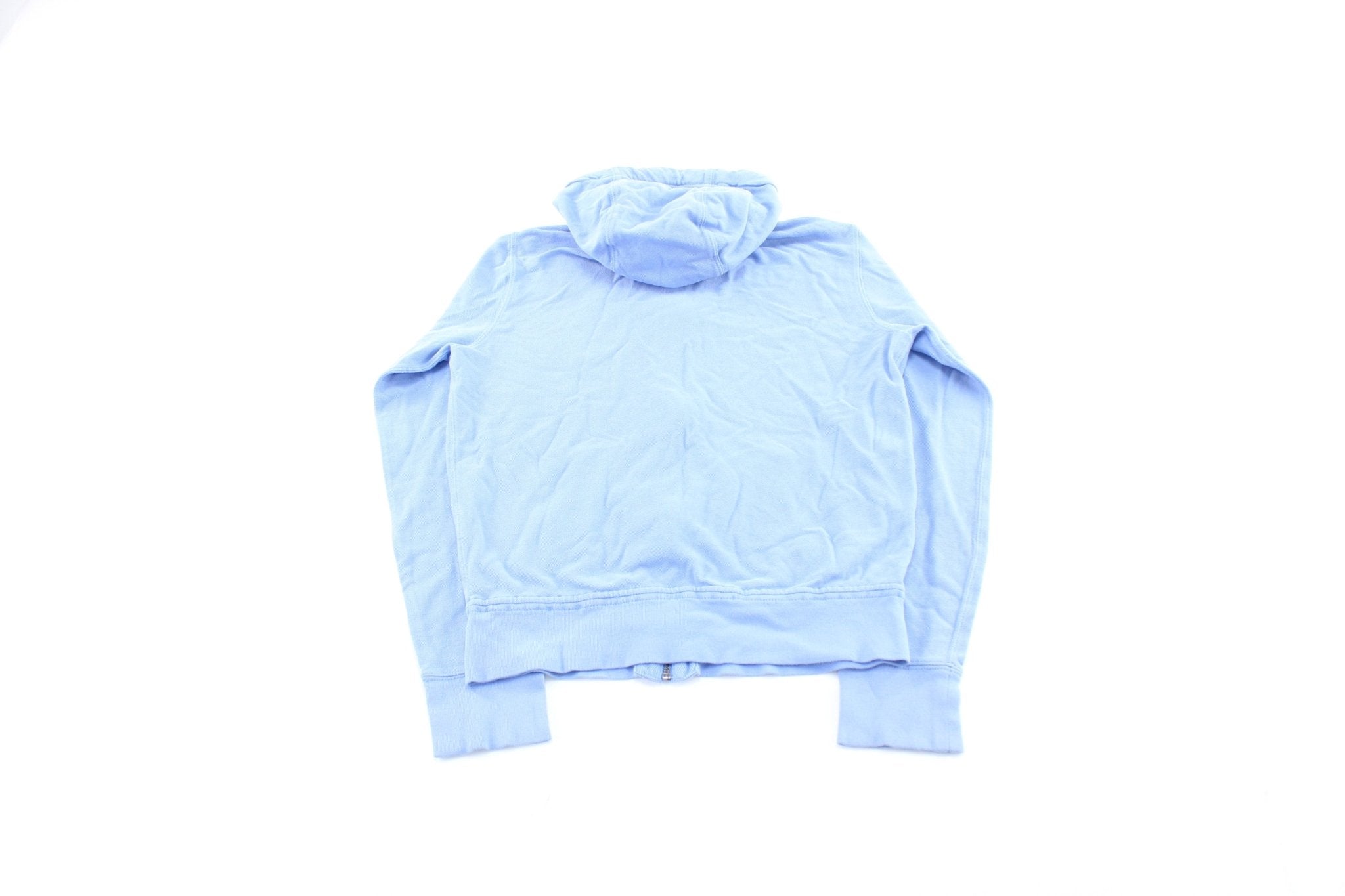 Women's Polo by Ralph Lauren Embroidered Logo Light Blue Zip Up Hoodie - ThriftedThreads.com