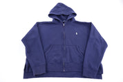 Women's Polo Ralph Lauren Embroidered Logo Blue Full Zip Jacket - Jacket - Thrifted Threads