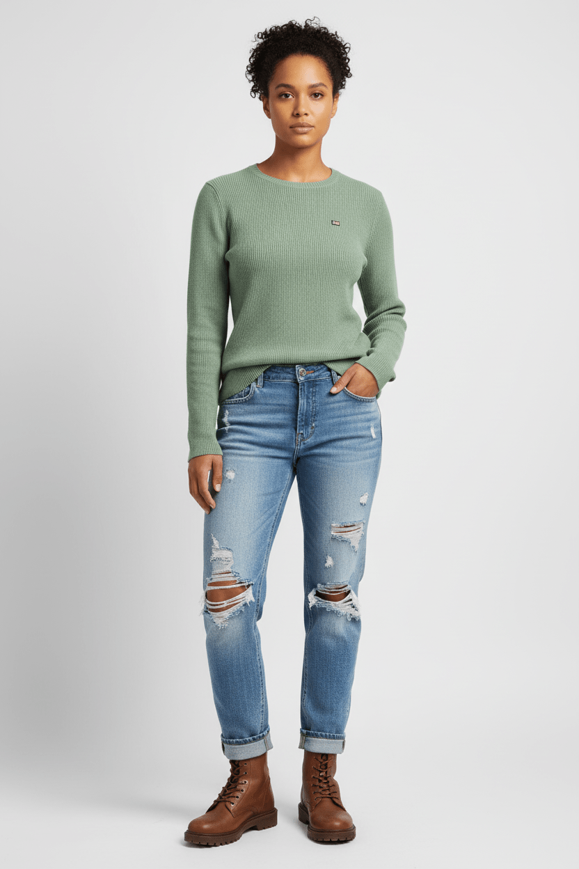 Women's Polo Ralph Lauren Green Pullover Sweater - Sweater - Thrifted Threads