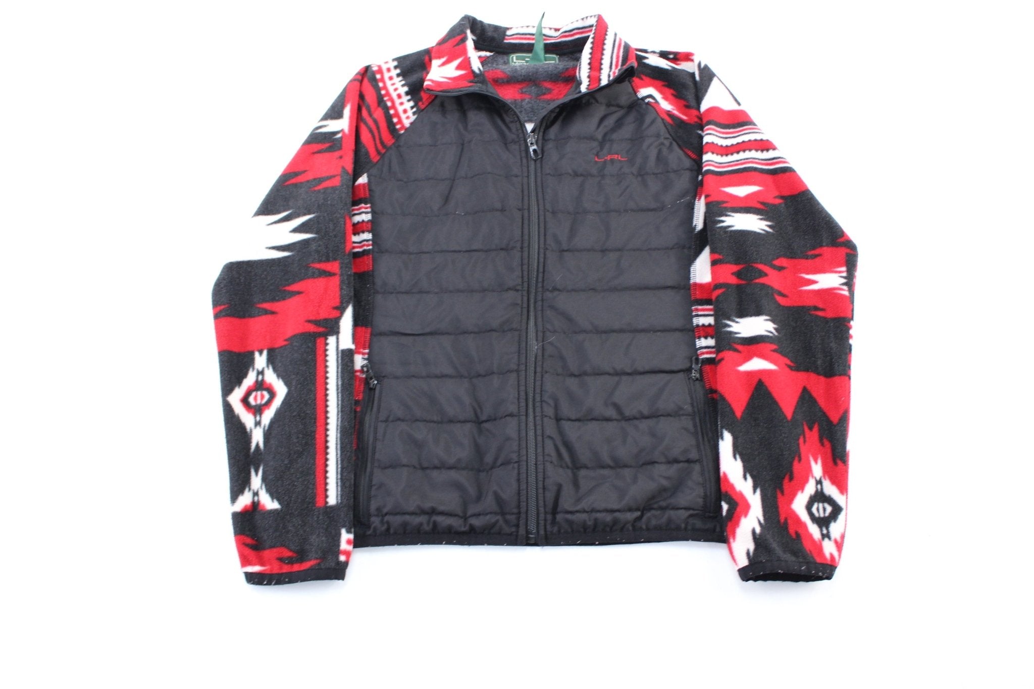 Women's Ralph Lauren Active Patterned Fleece Zip Up Jacket - ThriftedThreads.com