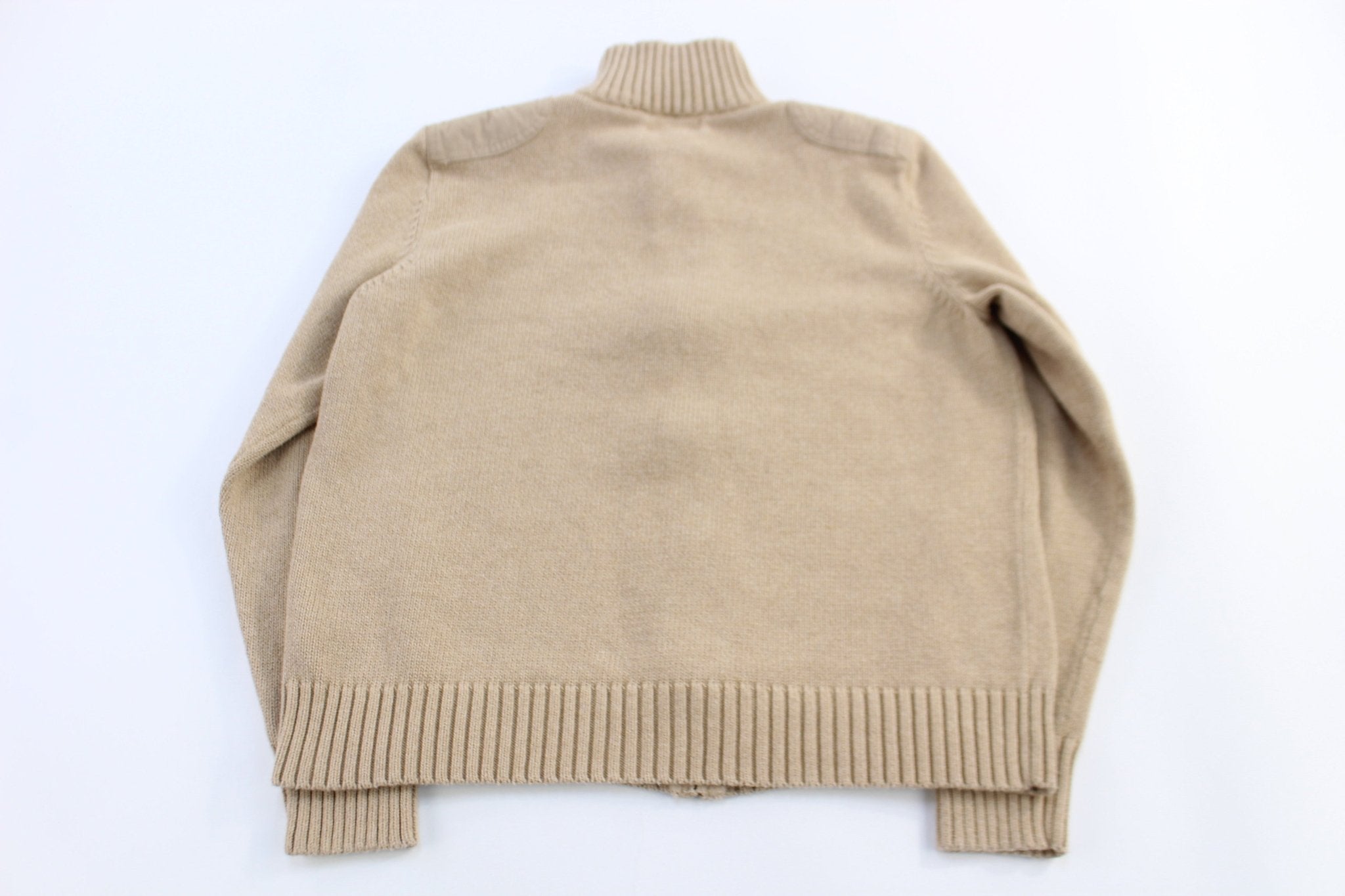 Women's Ralph Lauren Beige Full Zip Sweater - Sweater - Thrifted Threads