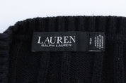 Women's Ralph Lauren Black Cable Knit Sweater - Sweater - Thrifted Threads