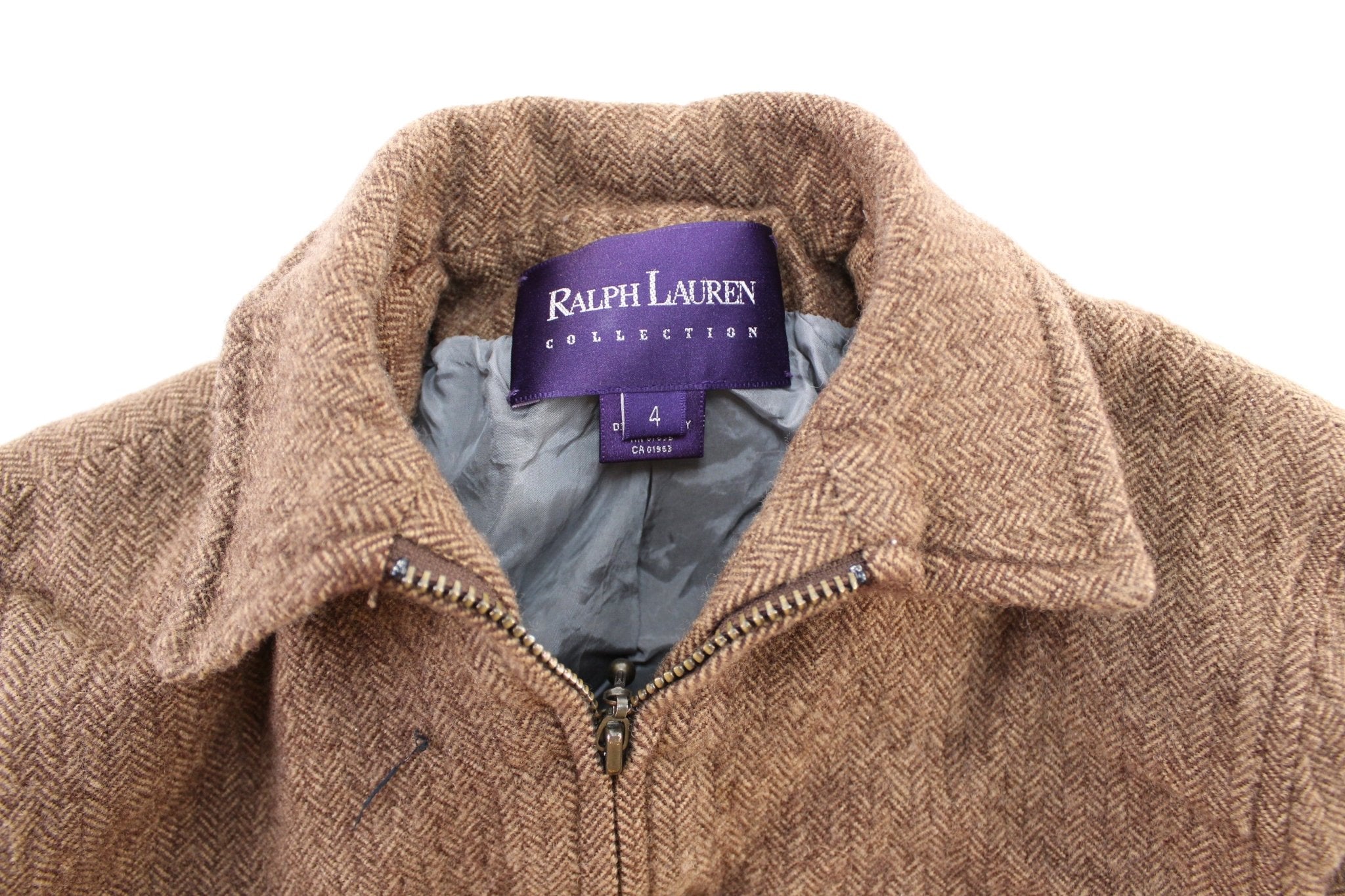 Women's Ralph Lauren Brown Zip Up Jacket - ThriftedThreads.com