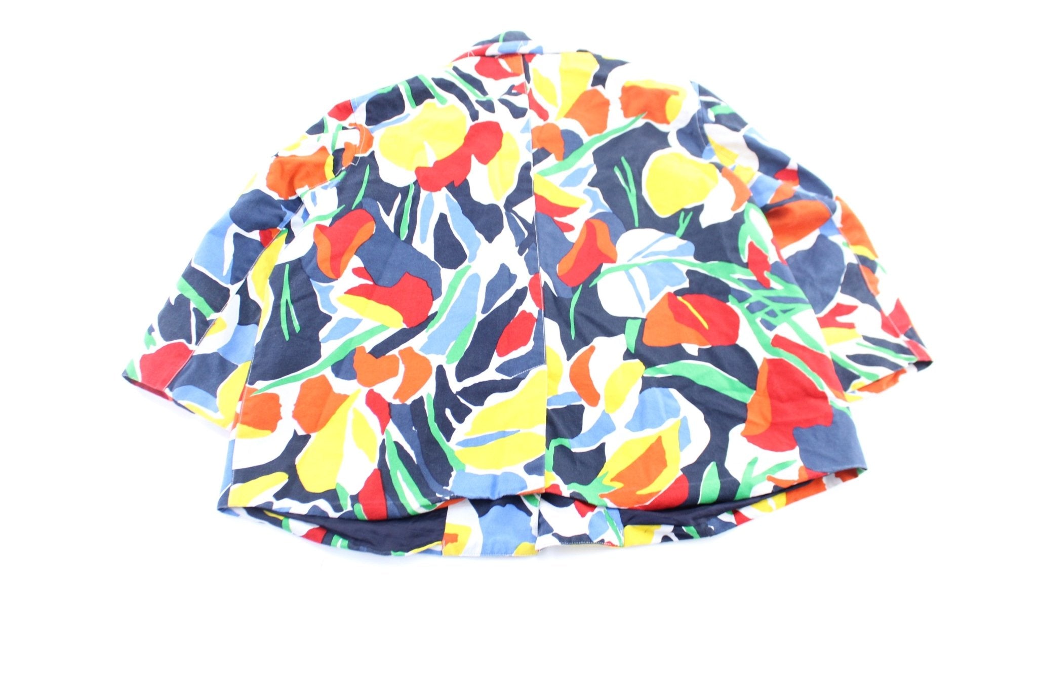 Women's Ralph Lauren Colorful Abstract Floral Coat - ThriftedThreads.com