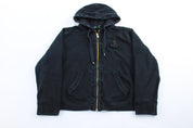 Women's Ralph Lauren Embroidered Logo Black Zip Up Hoodie - Jacket - Thrifted Threads