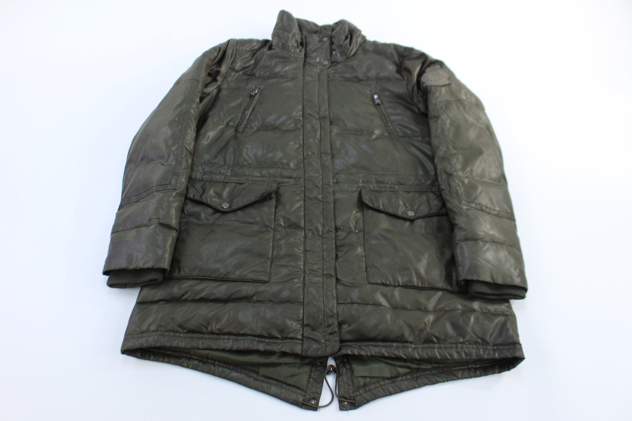 Women's Ralph Lauren Embroidered Logo Green Puffer Jacket - Jacket - Thrifted Threads