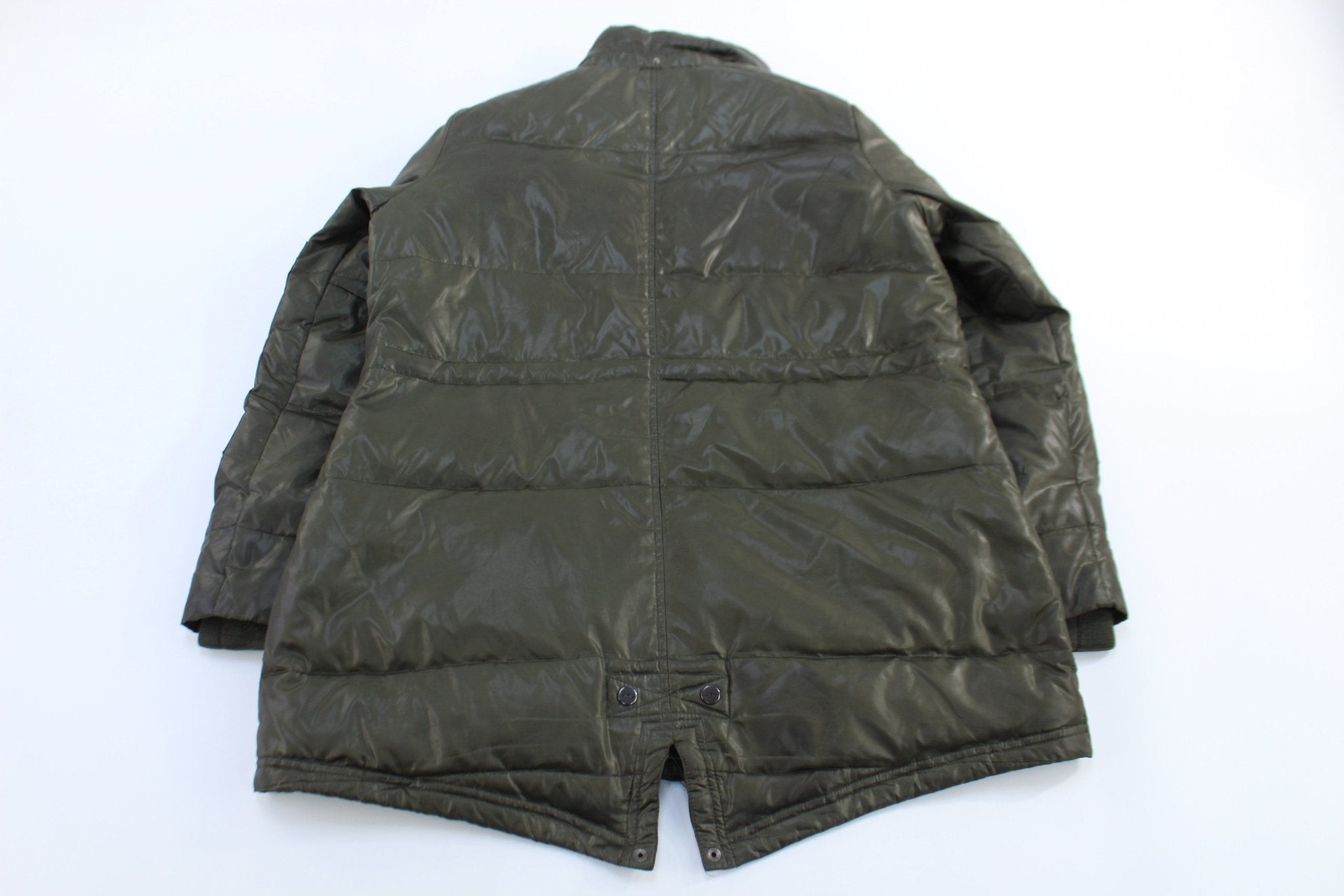 Women's Ralph Lauren Embroidered Logo Green Puffer Jacket - Jacket - Thrifted Threads