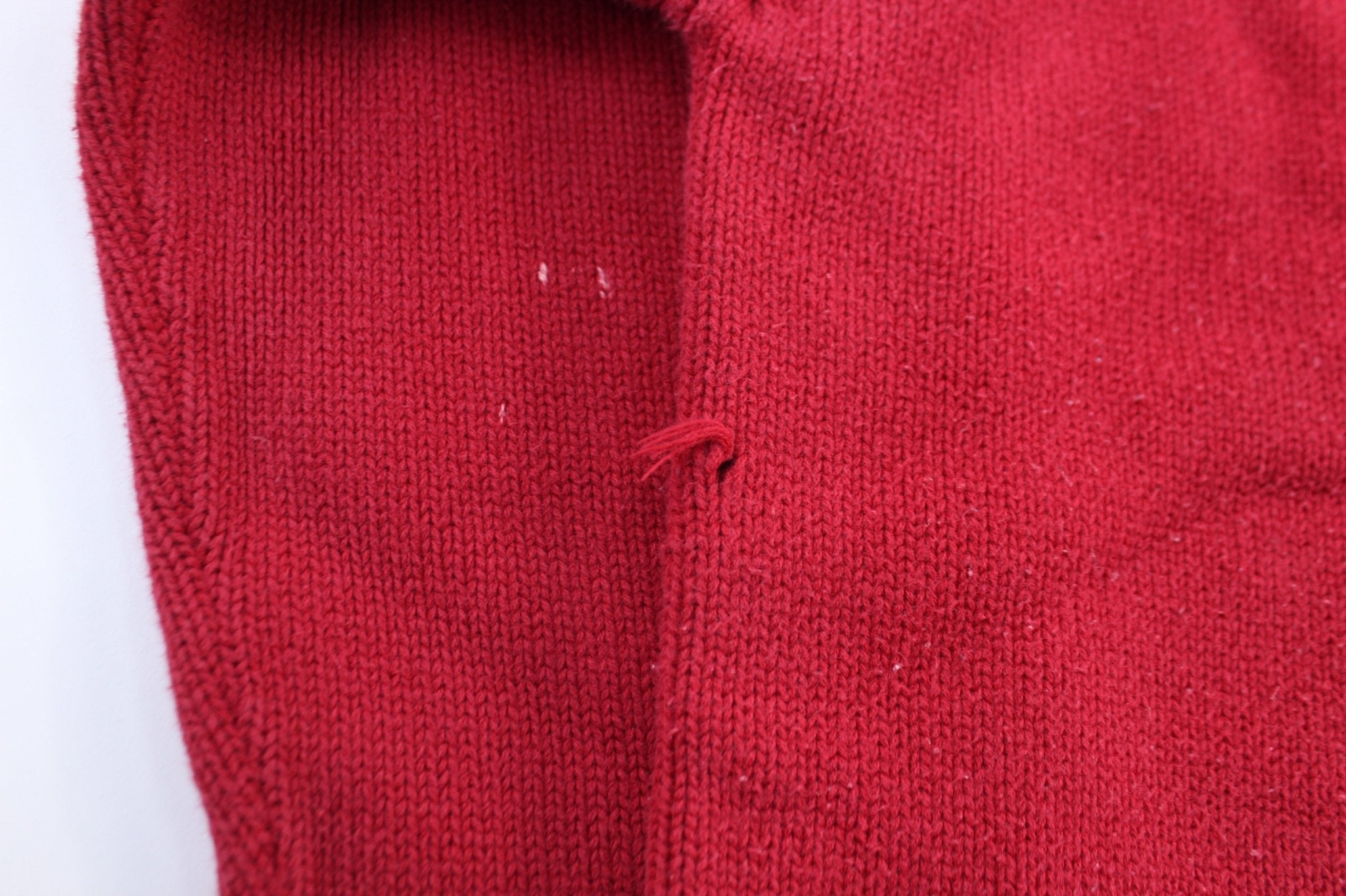 Women's Ralph Lauren Embroidered Red Pullover Sweater - ThriftedThreads.com