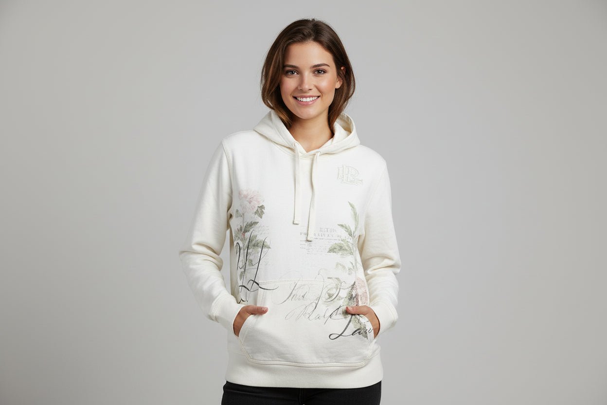 Women's Ralph Lauren Flowers Graphic Pullover Hoodie - Sweatshirt - Thrifted Threads