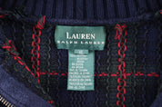 Women's Ralph Lauren Multipattern Quarter Zip Sweater - Sweater - Thrifted Threads