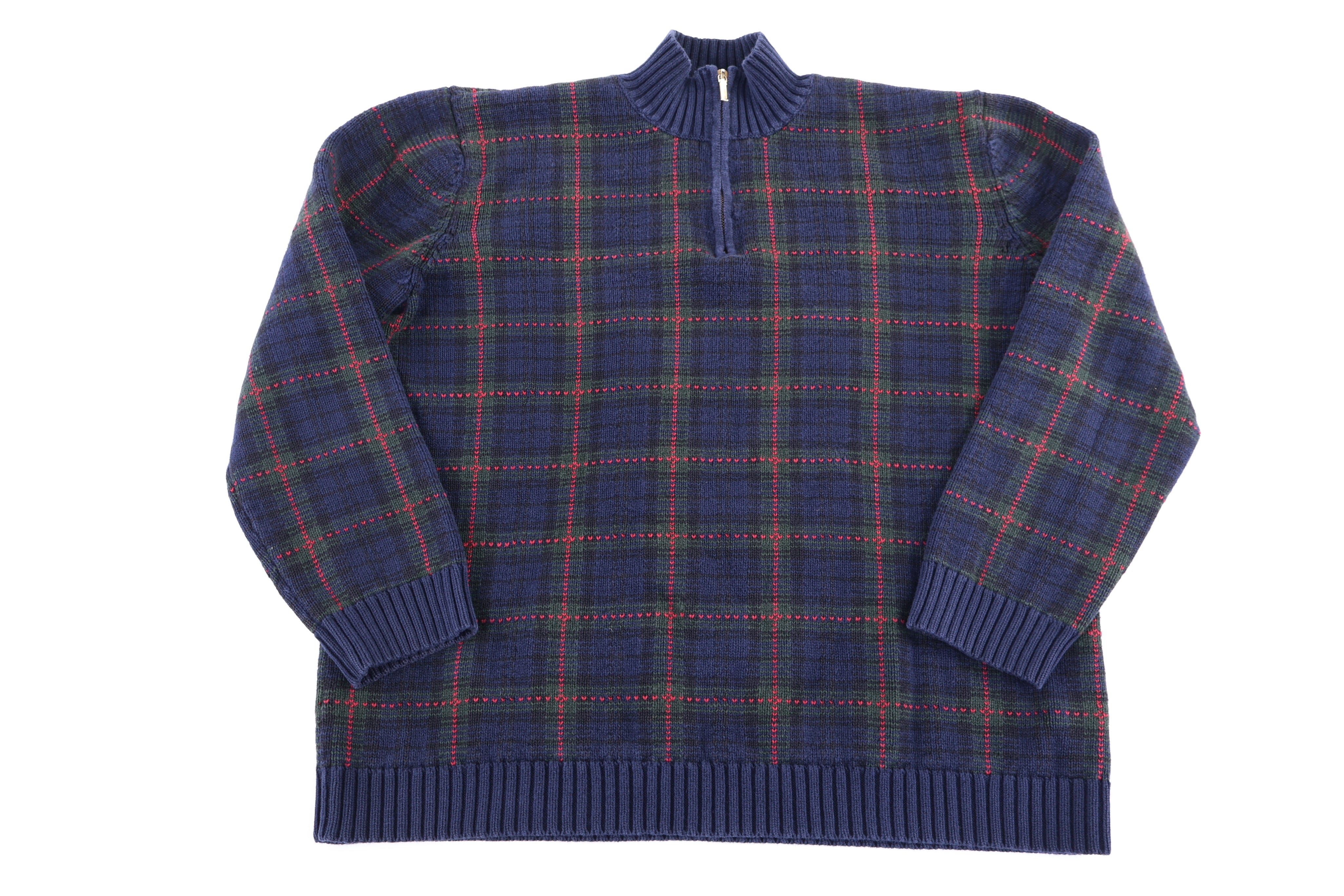 Women's Ralph Lauren Multipattern Quarter Zip Sweater - Sweater - Thrifted Threads