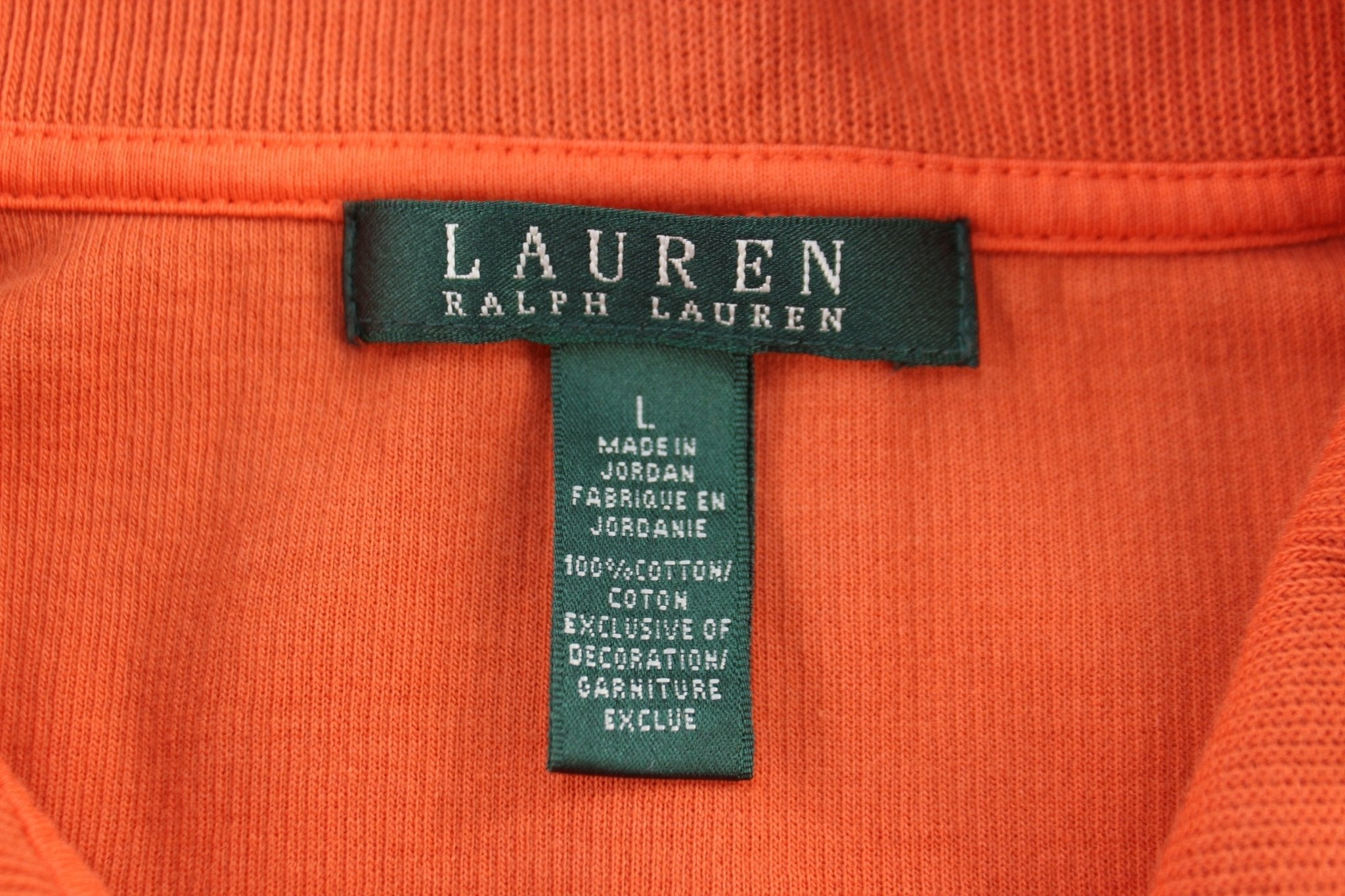 Women's Ralph Lauren Orange Pullover Sweater - ThriftedThreads.com