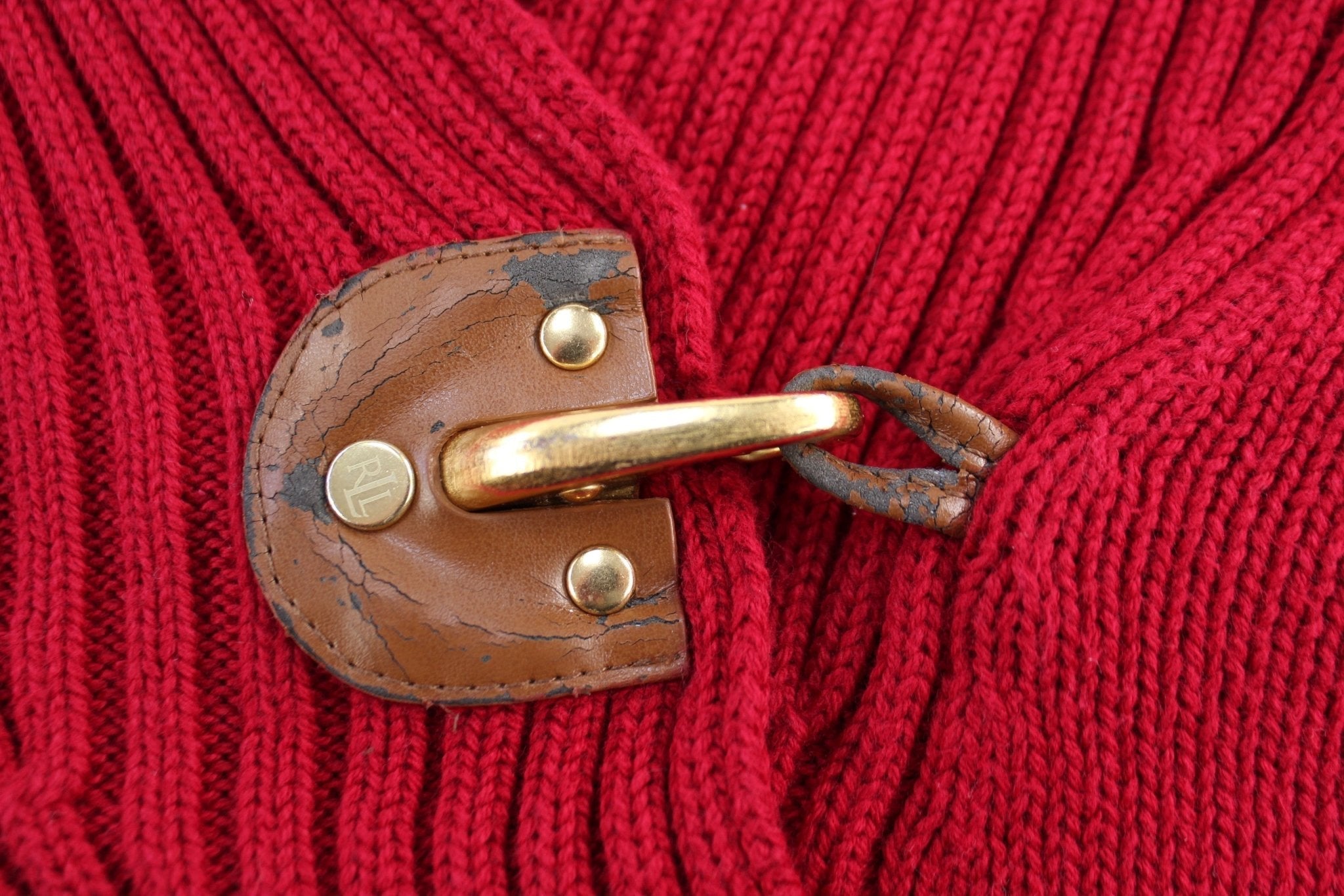 Women's Ralph Lauren Red Knit Sweater - Sweater - Thrifted Threads