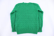 Women's Ralph Lauren Sport Embroidered Logo Green Sweater - Sweater - Thrifted Threads