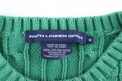 Women's Ralph Lauren Sport Green Knit Sweater - Sweater - Thrifted Threads
