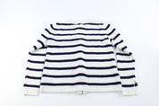 Women's Ralph Lauren Striped Zip Up Sweater - ThriftedThreads.com