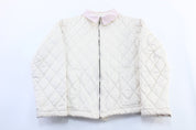 Women's Ralph Lauren White Quilted Zip Up Jacket - ThriftedThreads.com