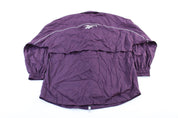 Women's Reebok Embroidered Logo Purple Zip Up Jacket - ThriftedThreads.com