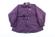 Women's Reebok Embroidered Logo Purple Zip Up Jacket - ThriftedThreads.com