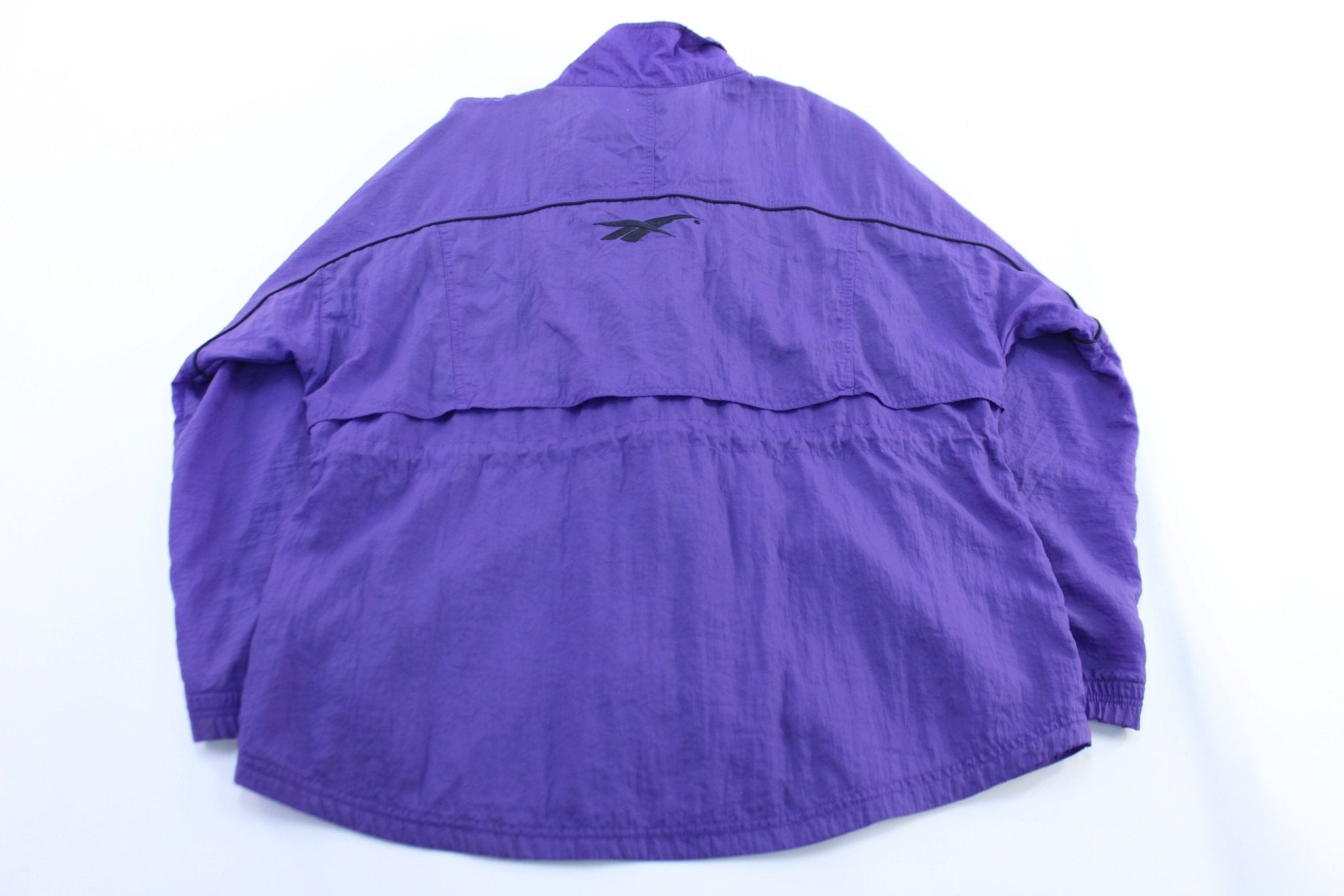 Women's Reebok Embroidered Logo Purple Zip Up Jacket - Jacket - Thrifted Threads