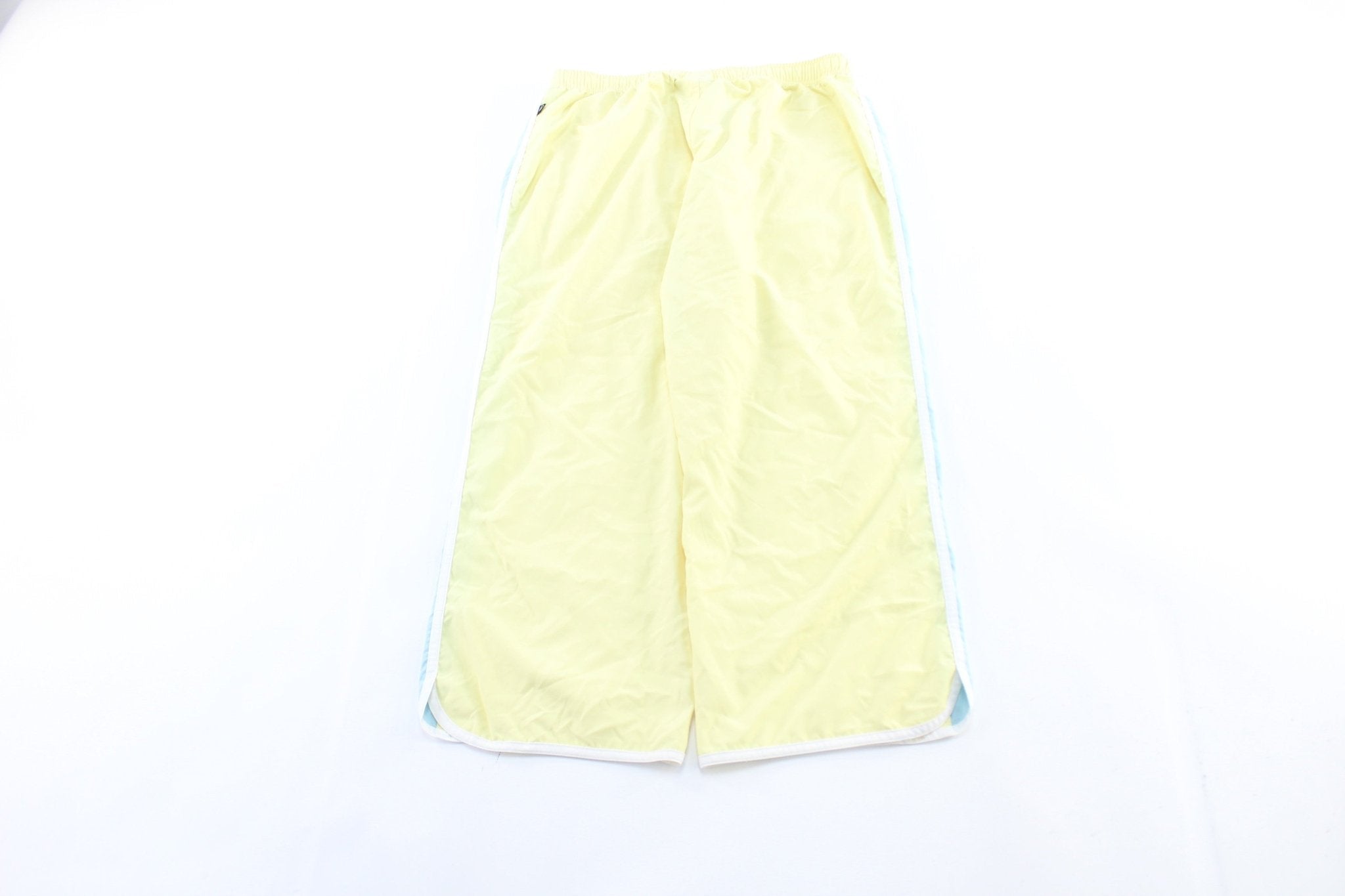Women's Reebok Embroidered Logo Yellow & Blue Pants - Pants/Shorts - Thrifted Threads