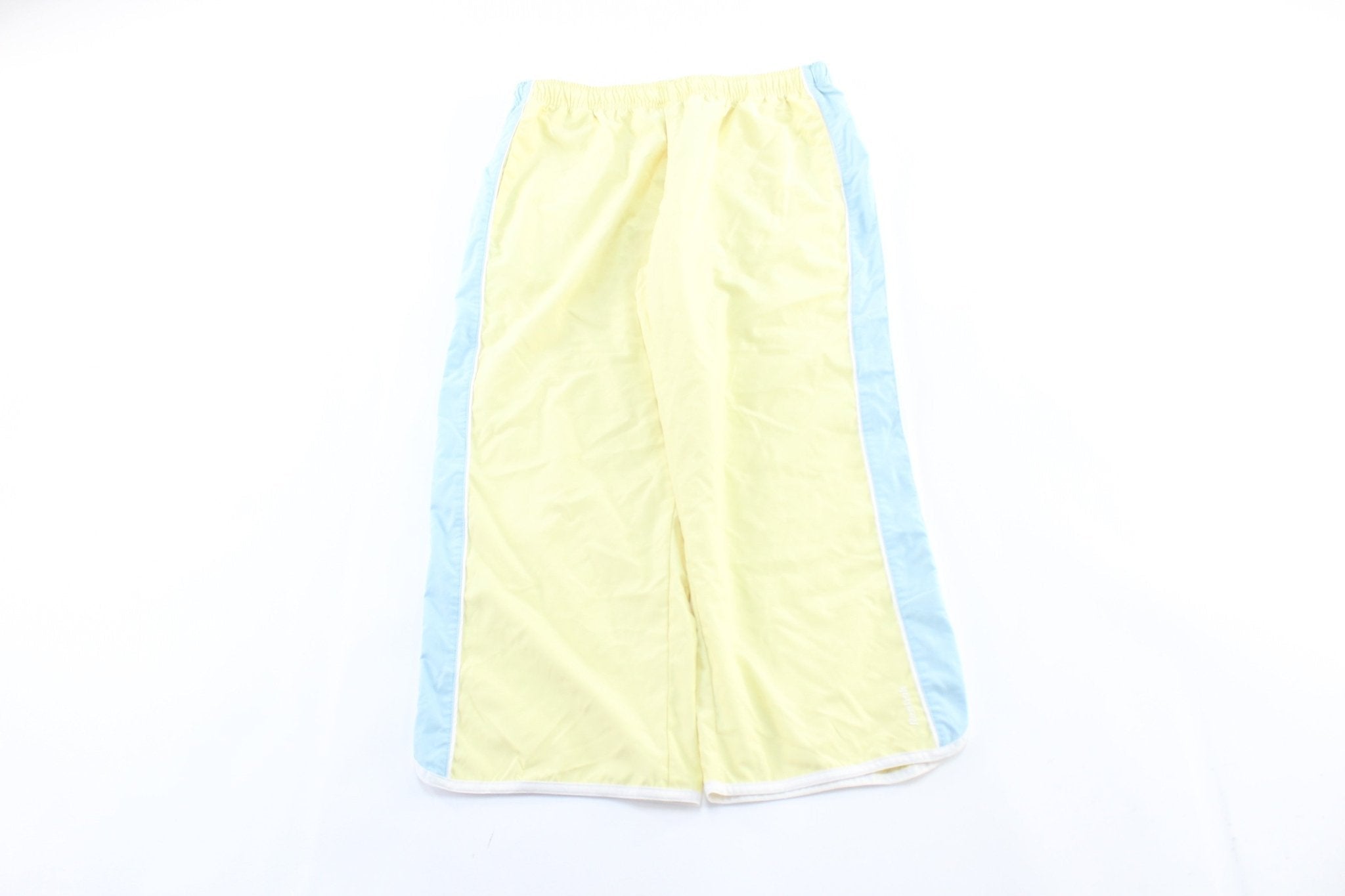 Women's Reebok Embroidered Logo Yellow & Blue Pants - Pants/Shorts - Thrifted Threads